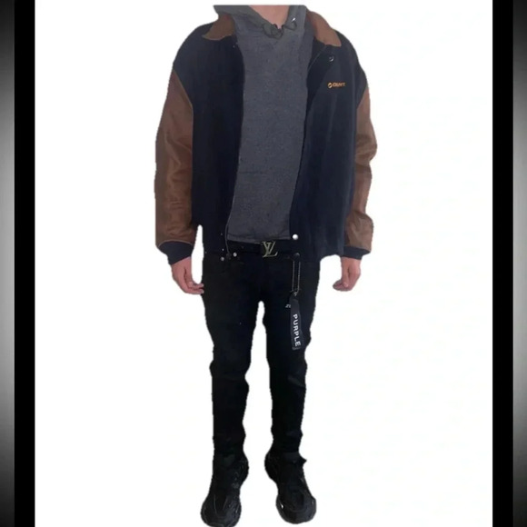 Reed Sportswear Vintage Leather/Wool Letterman Varsity Jacket Made In USA XL - Picture 2 of 8